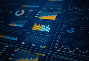 Screen showing charts and graphs of restoration claims analytics